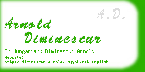 arnold diminescur business card